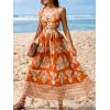 imageCUPSHE Womens Maxi Dress Floral Print Twisted V Neck Sleeveless Long Dress Summer Casual DressBlush