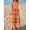 imageCUPSHE Womens Maxi Dress Floral Print Twisted V Neck Sleeveless Long Dress Summer Casual DressBlush