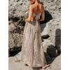 imageCUPSHE Womens Maxi Dress Floral Print Twisted V Neck Sleeveless Long Dress Summer Casual DressBrown Leopard