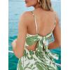 imageCUPSHE Womens Maxi Dress Floral Print Twisted V Neck Sleeveless Long Dress Summer Casual DressGreen Paisley