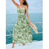 imageCUPSHE Womens Maxi Dress Floral Print Twisted V Neck Sleeveless Long Dress Summer Casual DressGreen Paisley