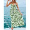 imageCUPSHE Womens Maxi Dress Floral Print Twisted V Neck Sleeveless Long Dress Summer Casual DressGreen Paisley