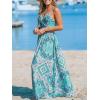 imageCUPSHE Womens Maxi Dress Floral Print Twisted V Neck Sleeveless Long Dress Summer Casual DressMint Paisley