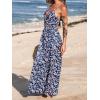 imageCUPSHE Womens Maxi Dress Floral Print Twisted V Neck Sleeveless Long Dress Summer Casual DressNavy Paisley