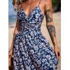 imageCUPSHE Womens Maxi Dress Floral Print Twisted V Neck Sleeveless Long Dress Summer Casual DressNavy Paisley