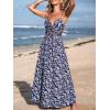 imageCUPSHE Womens Maxi Dress Floral Print Twisted V Neck Sleeveless Long Dress Summer Casual DressNavy Paisley
