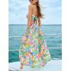 imageCUPSHE Womens Maxi Dress Floral Print Twisted V Neck Sleeveless Long Dress Summer Casual DressPink Tropical