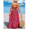 imageCUPSHE Womens Maxi Dress Floral Print Twisted V Neck Sleeveless Long Dress Summer Casual DressPurple Floral