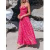 imageCUPSHE Womens Maxi Dress Floral Print Twisted V Neck Sleeveless Long Dress Summer Casual DressRed Floral