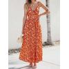 imageCUPSHE Womens Maxi Dress Floral Print Twisted V Neck Sleeveless Long Dress Summer Casual DressRed Paisley