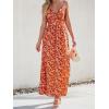 imageCUPSHE Womens Maxi Dress Floral Print Twisted V Neck Sleeveless Long Dress Summer Casual DressRed Paisley