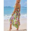 imageCUPSHE Womens Maxi Dress Floral Print Twisted V Neck Sleeveless Long Dress Summer Casual DressTropical Floral