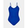 imageCUPSHE Womens One Piece Swimsuits Bathing Suits Cutout V Neck Tummy Control Adjustable Straps O RingRoyal Blue