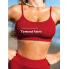 imageCUPSHE Womens Bikini Set Two Piece Swimsuits High Waisted Scoop Neck Spaghetti Adjustable Straps TexturedBurgundy