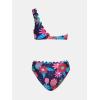 imageCUPSHE Womens Bikini Sets Two Piece Bathing Suit One Shoulder Mid Rise Scalloped Wide Strap Back HookBlackMagentaBlue