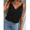 imageCUPSHE Womens Tank Tops V Neck Button Down Casual Cami Blouses Summer Sleeveless Basic Tank ShirtAblack
