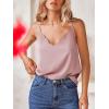 imageCUPSHE Womens Tank Tops V Neck Button Down Casual Cami Blouses Summer Sleeveless Basic Tank ShirtApink