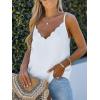 imageCUPSHE Womens Tank Tops V Neck Button Down Casual Cami Blouses Summer Sleeveless Basic Tank ShirtAwhite