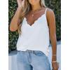 imageCUPSHE Womens Tank Tops V Neck Button Down Casual Cami Blouses Summer Sleeveless Basic Tank ShirtAwhite
