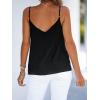 imageCUPSHE Womens Tank Tops V Neck Button Down Casual Cami Blouses Summer Sleeveless Basic Tank ShirtBlack