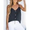 imageCUPSHE Womens Tank Tops V Neck Button Down Casual Cami Blouses Summer Sleeveless Basic Tank ShirtBlack