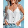 imageCUPSHE Womens Tank Tops V Neck Button Down Casual Cami Blouses Summer Sleeveless Basic Tank ShirtWhite