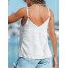 imageCUPSHE Womens Tank Tops V Neck Button Down Casual Cami Blouses Summer Sleeveless Basic Tank ShirtWhite