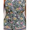imageCUPSHE Women Mini Romper One Shoulder Casual Floral Belted Jumpsuit Summer Overall Wide leg OutfitBlack Floral