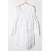 imageCUPSHE Womens Cover Up Crochet Poncho Swimsuit Tassel Dresses Hollow Out SXXL 2025White
