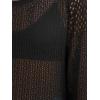 imageCUPSHE Womens Summer Crochet Swimsuit Cover Up Long Sleeve Cutout Beach Coverup Tunic Sweater TopsBlack
