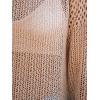 imageCUPSHE Womens Summer Crochet Swimsuit Cover Up Long Sleeve Cutout Beach Coverup Tunic Sweater TopsChampagne
