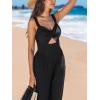imageCUPSHE Womens Summer Jumpsuits Dressy Casual One Piece Outfits Sleeveless Sweetheart Neck Cut out Long Pants Fashion Clothes 2025