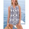 imageCUPSHE Womens Tropical Summer Beach Vacation Sleeveless Top Shirt Blouse 2025 FashionBlue