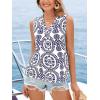 imageCUPSHE Womens Tropical Summer Beach Vacation Sleeveless Top Shirt Blouse 2025 FashionBlue