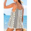 imageCUPSHE Summer Strap Boho Printed Cami Top Loose Casual Sleeveless Tank Top CoverUp Top Casual VacationBlack