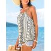 imageCUPSHE Summer Strap Boho Printed Cami Top Loose Casual Sleeveless Tank Top CoverUp Top Casual VacationBlack