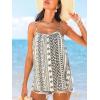 imageCUPSHE Summer Strap Boho Printed Cami Top Loose Casual Sleeveless Tank Top CoverUp Top Casual VacationBlack