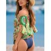 imageCUPSHE Women Tops Boho OffShoulder Neck Ruffle Sleeve Blouse Short Sleeve Tee Shirt Casual SummerMint