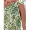 imageCUPSHE Womens Vacation Beach Floral Sleeveless Bow Tie One Shoulder Cover Up Tops ShirtGreen