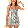 imageCUPSHE Summer Strap Boho Printed Cami Top Loose Casual Sleeveless Tank Top CoverUp Top Casual VacationBlack