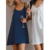 imageCUPSHE Nightgown for Women V Neck Sleepwear Lace Trim Babydoll Chemise Lingerie SXLNavy