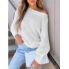 imageCUPSHE Women Sweater Long Sleeve Pullover One Shoulder Sweaters
