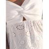 imageCUPSHE Women Twist Front Cami Tank Tops Sleeveless Y2K Cutout Eyelet Summer Camisole TopsWhite