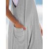 imageCUPSHE Womens Casual V Neck Spaghetti Straps Jumpsuit Sleeveles Baggy Long Pants Overall Outfit with PocketsGrey