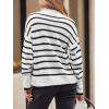 imageCUPSHE Womens Mock Neck Striped Sweater Fall Winter Long Sleeve Casual Pullover Knit TopsBlack