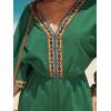 imageCUPSHE Womens Summer Wide Leg Rompers V Neck Short Sleeve Overall Jumpsuit Beach Vacation OutfitDark Green