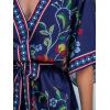 imageCUPSHE Womens Summer Wide Leg Rompers V Neck Short Sleeve Overall Jumpsuit Beach Vacation OutfitFloral White