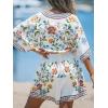 imageCUPSHE Womens Summer Wide Leg Rompers V Neck Short Sleeve Overall Jumpsuit Beach Vacation OutfitWhite
