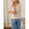 imageCUPSHE Womens Tops Asymmetrical OffShoulder Shirt Sleeveless Ruching Satin Blouses Elegant Trendy DressyBeige