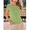 imageCUPSHE Womens Tops Asymmetrical OffShoulder Shirt Sleeveless Ruching Satin Blouses Elegant Trendy DressyMint